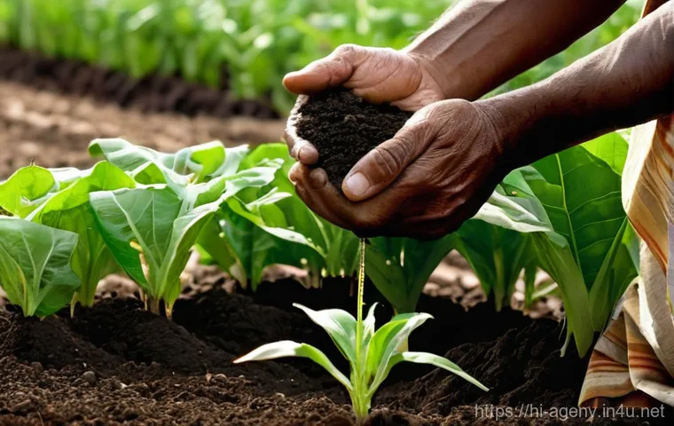 농업환경기술자 최신 기술 동향 - **Prompt:** A vibrant, sun-drenched agricultural field in rural India, seen from a slightly elevated...